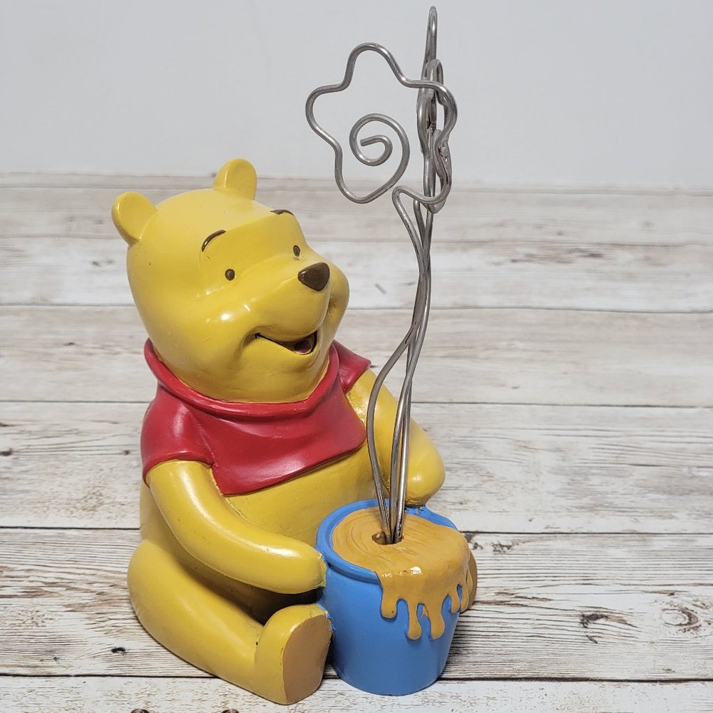 Winnie The Pooh Pot Of Honey‎ Desk/Shelf Photo Holder Paper Weight 5"